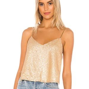 Superdown Gold Sparkly Top bought from Revolve